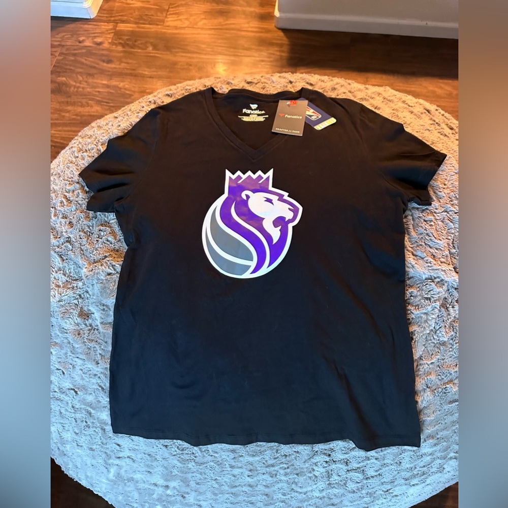 Sacramento Kings NBA Black and Purple Jersey Size Large Womens